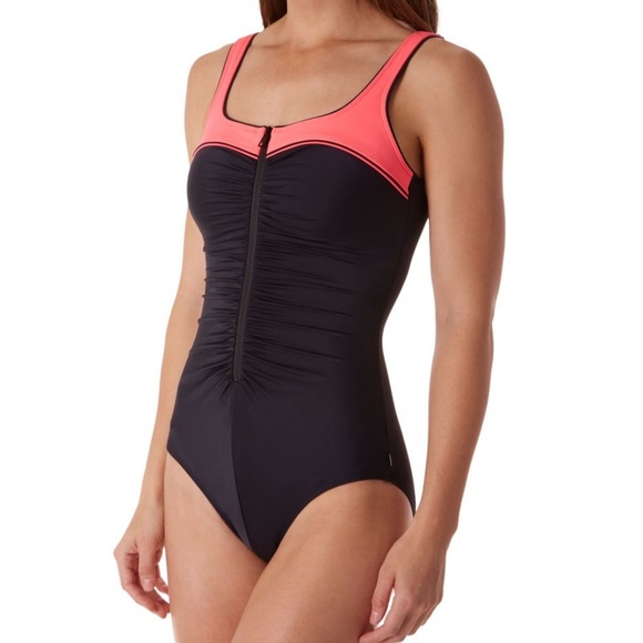 Reebok Swim Reebok Womens Zip Tide One Piece Swimsuit Poshmark